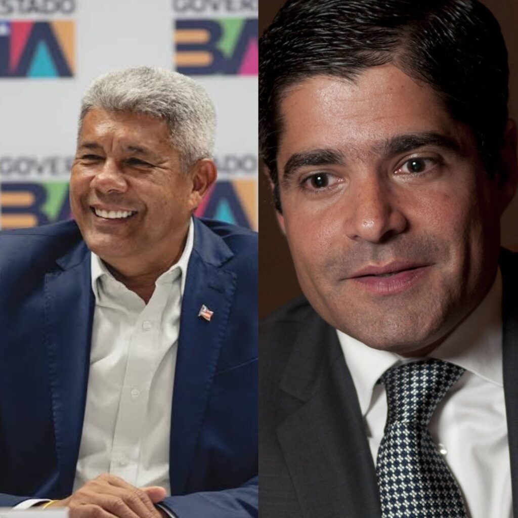 Jerônimo Rodrigues e ACM Neto aparecem tecnicamente empatados na disputa pelo governo da Bahia, aponta pesquisa Foto: Reprodução