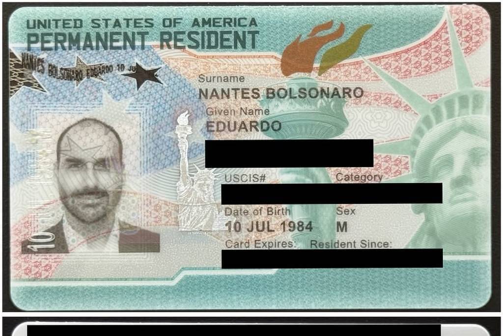 Eduardo Bolsonaro obtém green card nos EUA