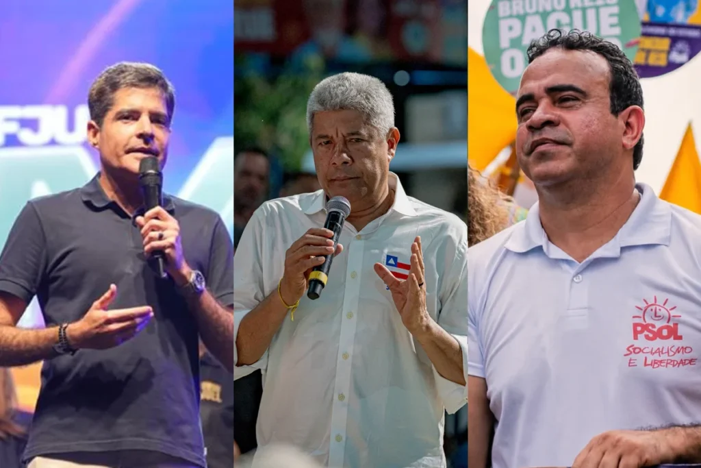 Agenda dos principais candidatos ao governo da Bahia tem entrevistas, gravações e evento nesta terça; confira