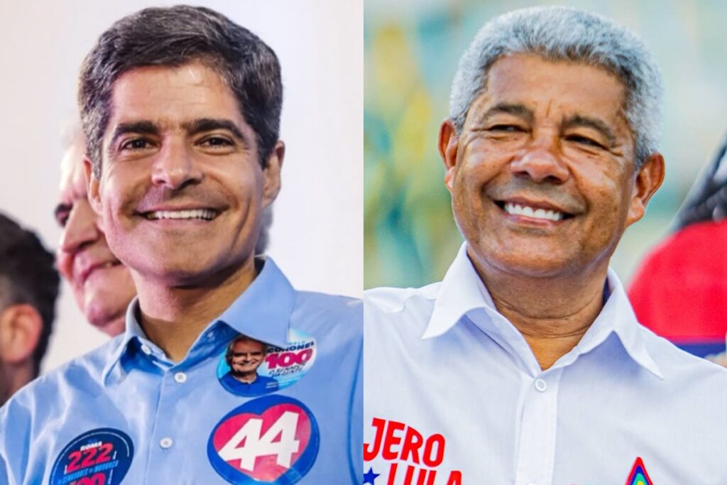 Candidatos ao Governo da Bahia pelo PT e União Brasil cumprem agenda de campanha neste sábado (5) ACM Neto lidera corrida pelo governo da Bahia com 48,5% contra 40,1% de Jerônimo, diz Paraná Pesquisas