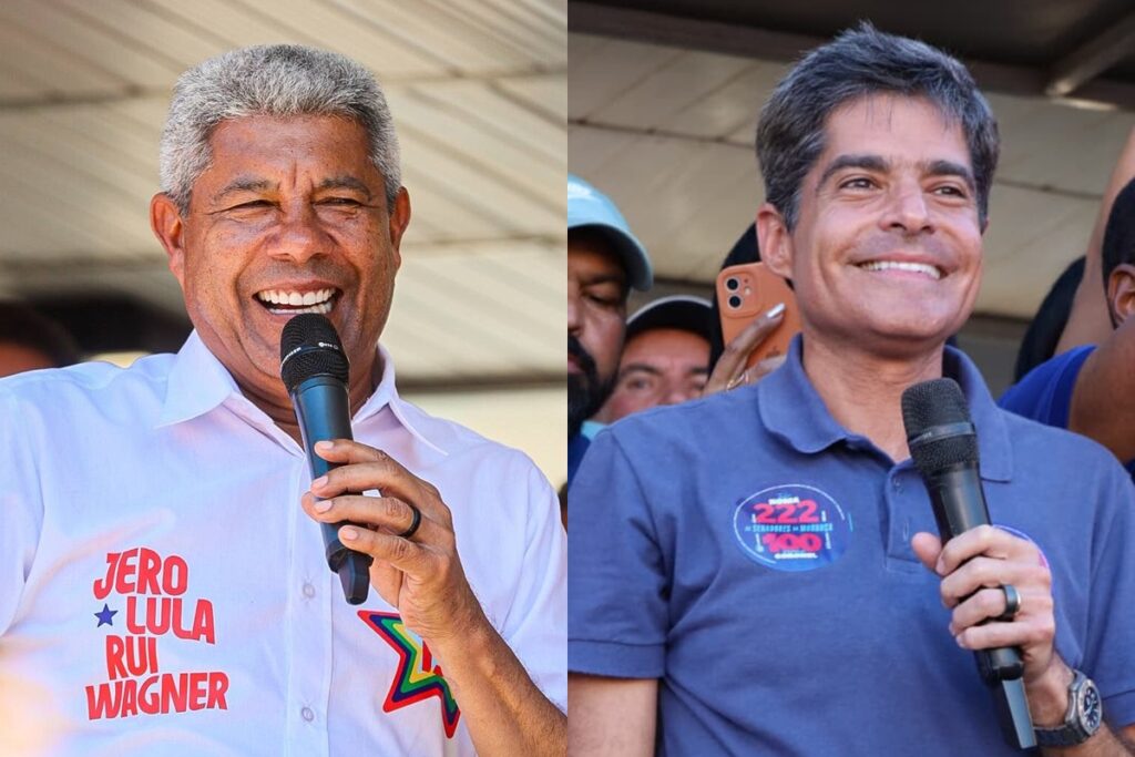 Jerônimo e ACM Neto aparecem tecnicamente empatados na disputa ao governo da Bahia, mostra pesquisa Opnus